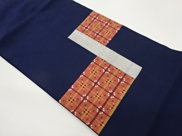 JAPANESE NAGOYA OBI / WOVEN GRID